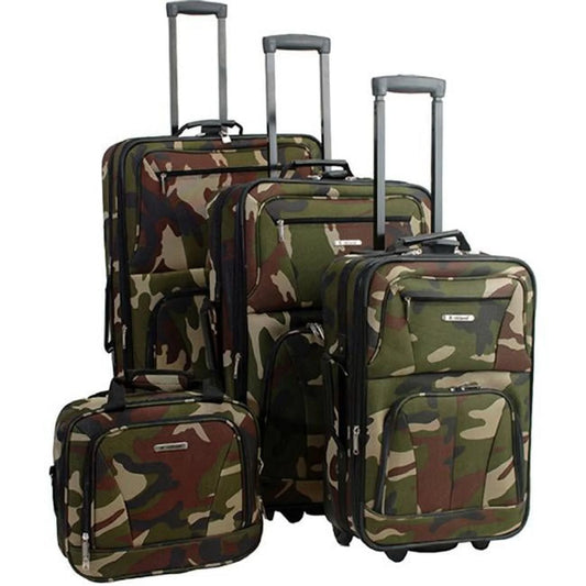 4 Pc Camo Luggage Set