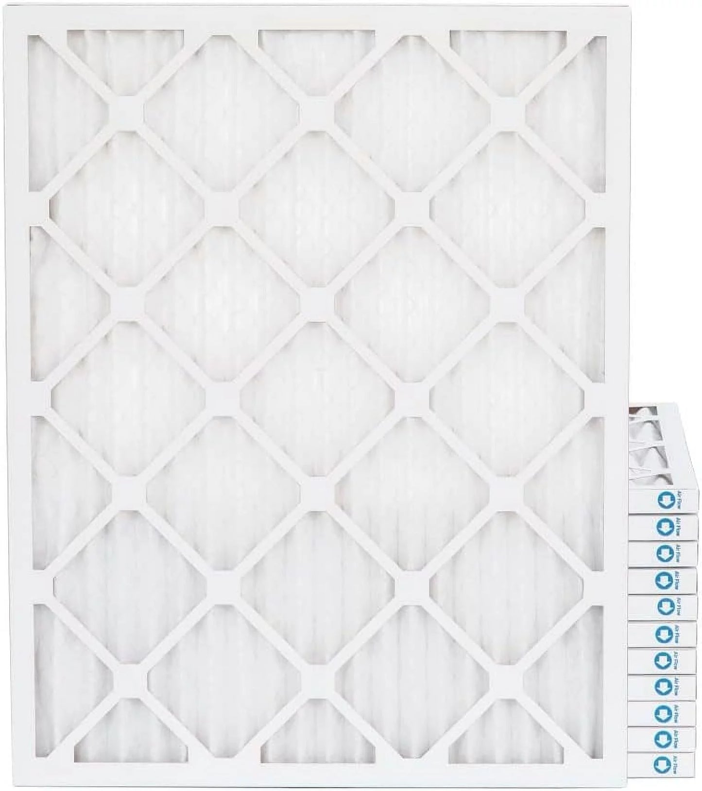 14X20x1 MERV 8 Pleated HV Furne 1'' Air Filters By Pamlico. Case Of 12. Size: 13-1/2 X 19-1/2 X 3/4, White