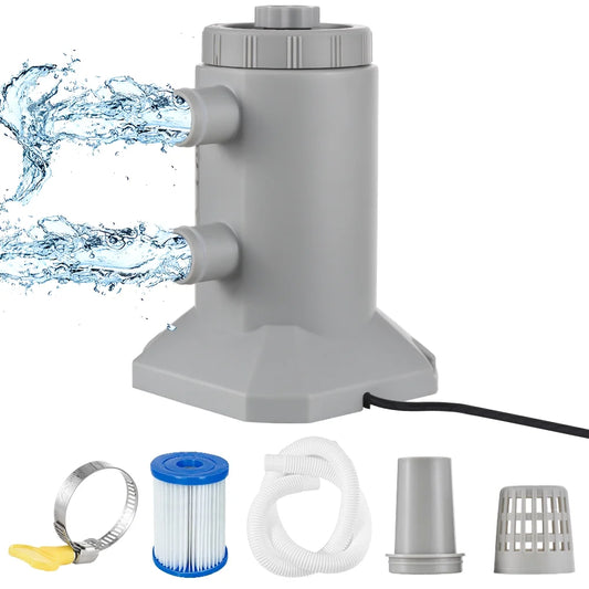 Anself Cartridge Filter Pump for Above Ground Pools 55W 250L/H Low Noise Improved Circulation