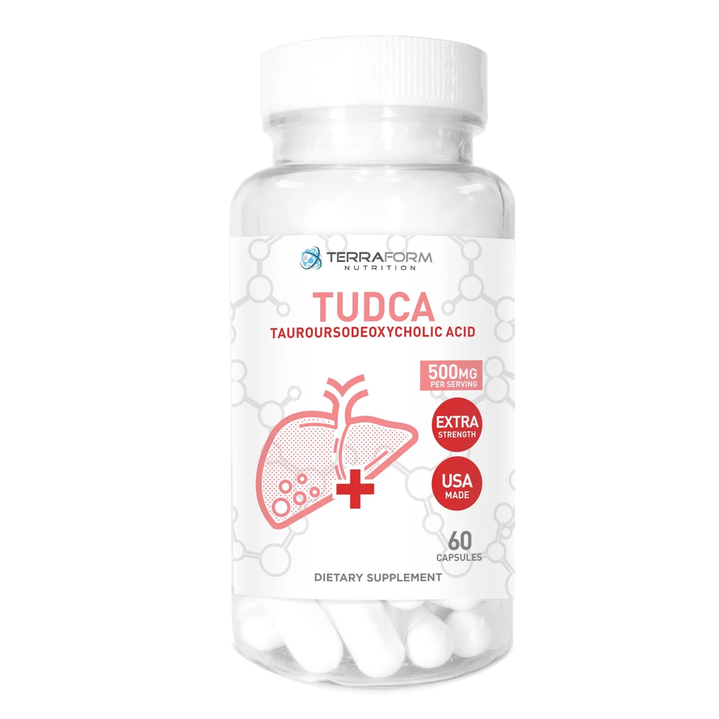 (2 Pack) TUDCA (Tauroursodeoxycholic Acid) - 500mg - 120 Capsules - Help Supports Liver Health