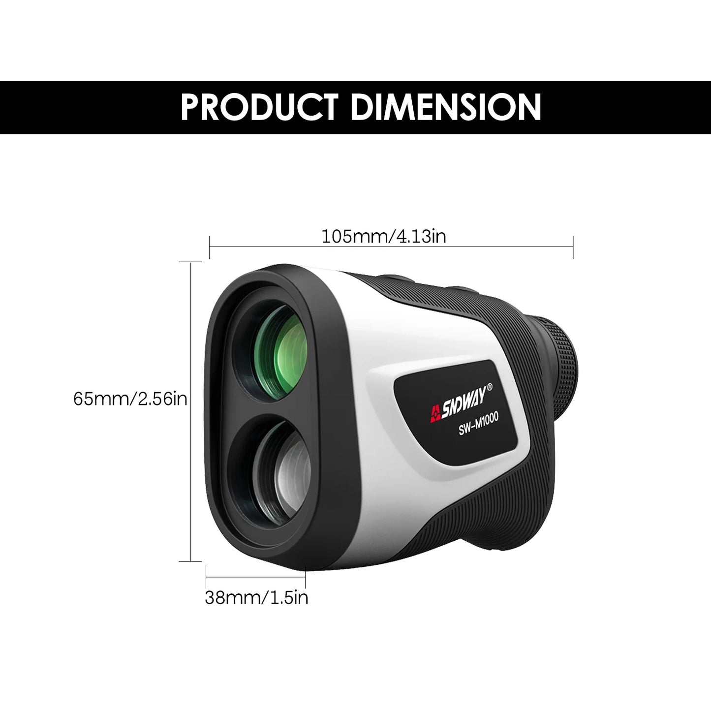 Andoer 3~1000M High Distance Meter 6X Magnification Digital Telescope Ruler Handheld Rangefinder with Trajectory Compensation Flag Pole Lock Function