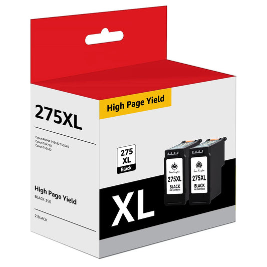 275XL Ink Cartridge 275 Black XL PG275 for PG-275XL Compatible with PIXMA TS3520 TS3522 TS3500 TR4720 TR4700 Printers (2 Pack)