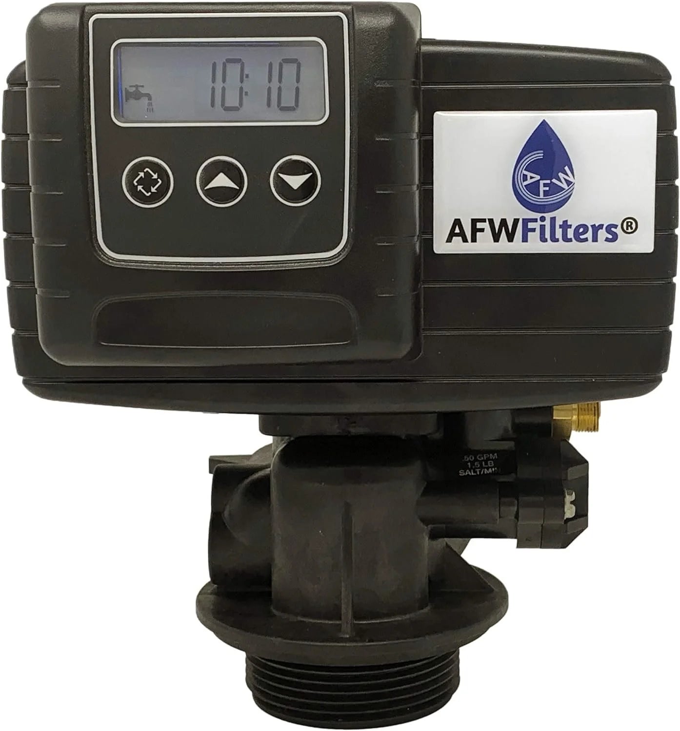 AFWFilters 2 cubic Foot 64k Whole Home Iron Pro Liquid Softener with Fine Mesh Resin, 3/4" Plastic MNPT Connection, and Blue Tanks