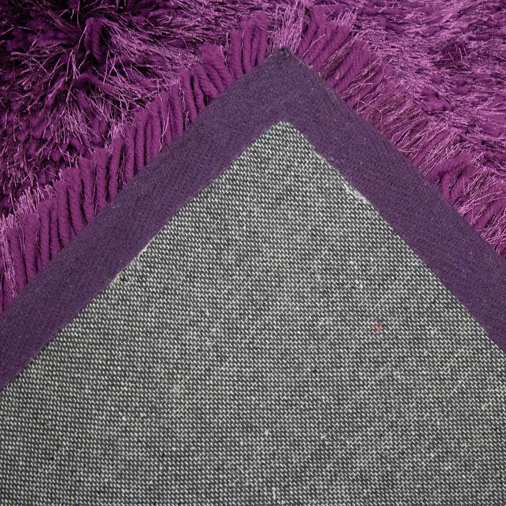 8x10 Purple Shag Area Rug Thick Soft Fluffy Fuzzy Shag Collection Solid 1-inch Thick Carpet