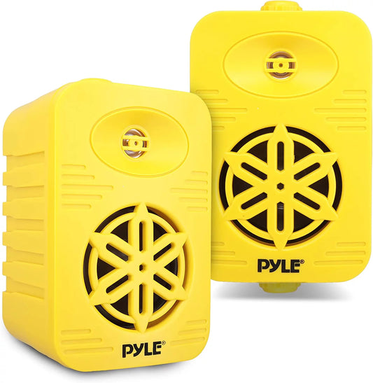 4” 2-Way Indoor/Outdoor Speaker System - 1/2” High Compliance Polymer Tweeter (Yellow)