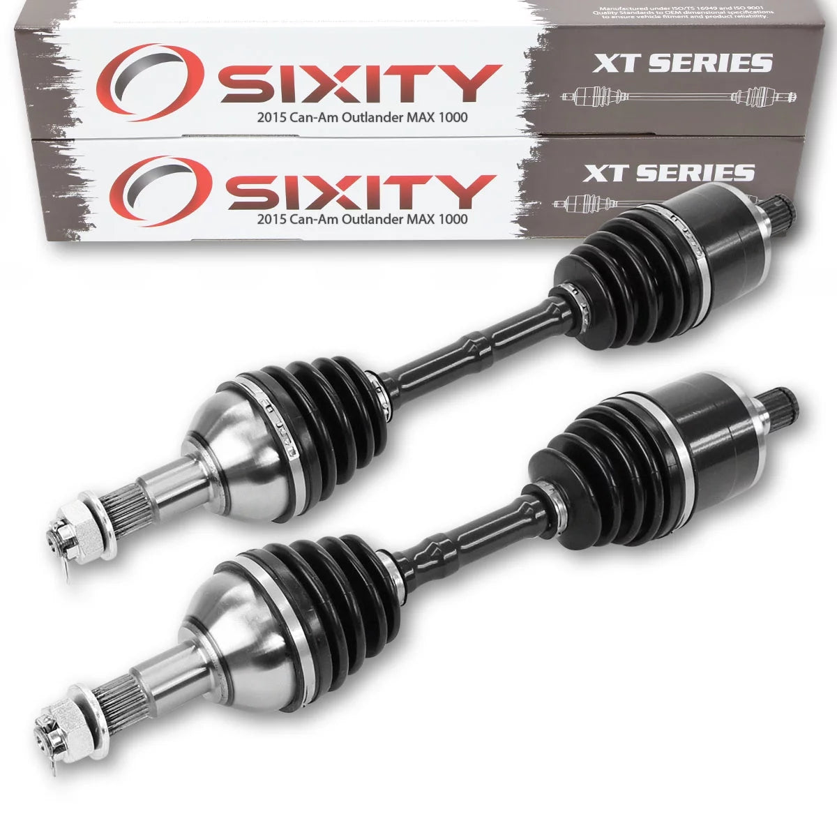 2 pc Sixity XT Rear Left Right Axle compatible with Can-Am Outlander MAX 1000 2015 - EFI STD LTD 4X4