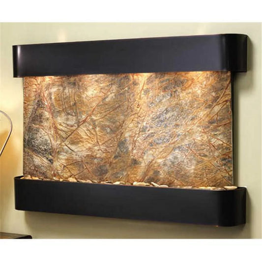 Adagio Sunrise Springs - Brown Rainforest Marble Wall Fountain