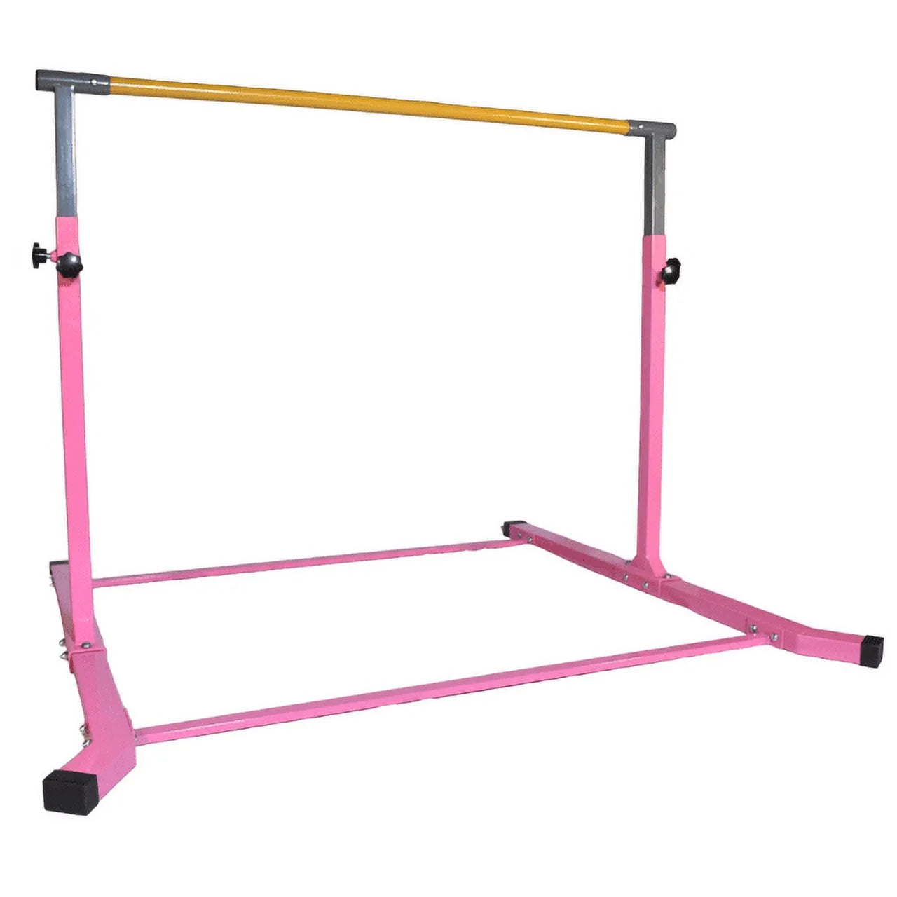 5-Star TD Pink Gymnastic Kip Bar, Adjustable 3-5FT, Kids Junior Training, Heavy-Duty, Curved Legs, Home Gym Equipment