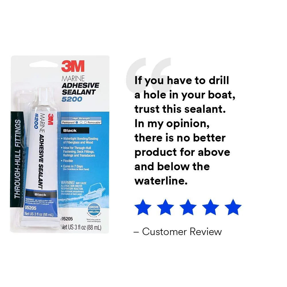 3m marine 5200 adhesive sealant, black, 3 oz