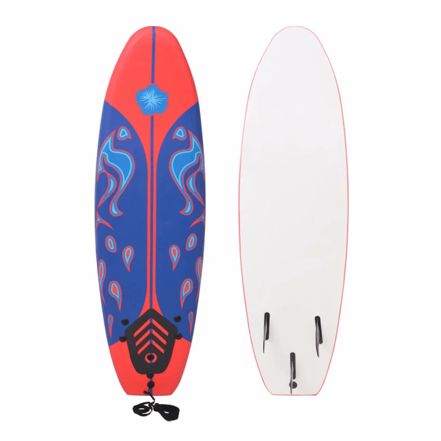 Anself Surfboard with Leash and Fins, Beach Surfing Board Kit for Beginners Youth and Adults 66.9 x 18.4 x 3.1 Inches (L x W x T)